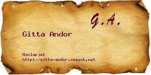 Gitta Andor névjegykártya