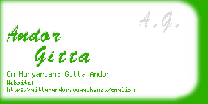 andor gitta business card